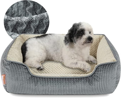 Miguel Medium Small Dog Bed with Washable Removable Cover 25 Inches