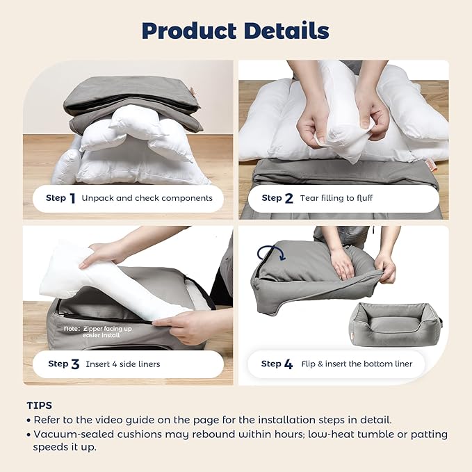 Miguel Waterproof Outdoor Dog Bed for Medium Small Dogs 30 inches