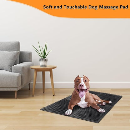 2 PCS Soft Itch Relief Dog Mat, Dog Bed for Back Scratcher and Massager, 21.65'' x 19.69'', Gentle Scratching Post Pad, Fit for Sofa, Dog Bed, Wooden Stake, Wall, etc (X-Large)