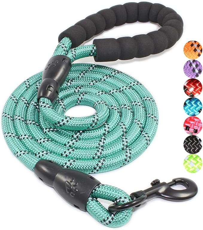 BAAPET 2/4/5/6 FT Dog Leash with Comfortable Padded Handle and Highly Reflective Threads for Small Medium and Large Dogs (5FT-1/2''