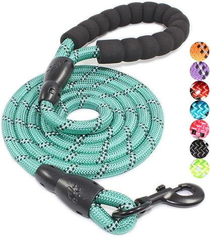 BAAPET 2/4/5/6 FT Dog Leash with Comfortable Padded Handle and Highly Reflective Threads for Small Medium and Large Dogs (5FT-1/2''