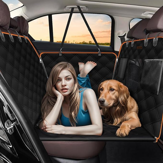 Alfheim Strong Hard Board Support, Car Rear seat Extender Suitable for Dogs, Waterproof and Scratch Resistant Hard Bottom Hammock Travel Bed, Suitable for Most car SUV Truck Rear seat Protectors