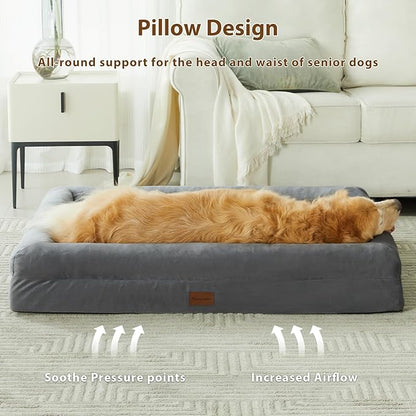 BFPETHOME Extra Large Orthopedic Dog Bed with Removable Cover 70 lbs