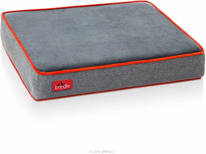 Brindle Waterproof Designer Memory Foam Pet Bed-Removable Machine Washable Cover-4 Inch Orthopedic Pet Bed-Joint Relief