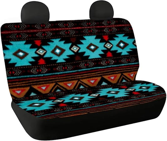 WELLFLYHOM Navajo Aztec Rear Bench Seat Cover 2