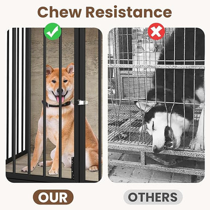 Rovibek Dog Crates for Large Medium Dogs 43.7", Large 3 Doors,