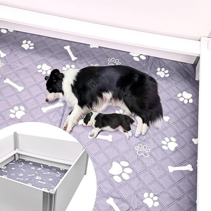 Whelping Box for Dogs Birthing Aluminum Alloy and 48"x48"x18")