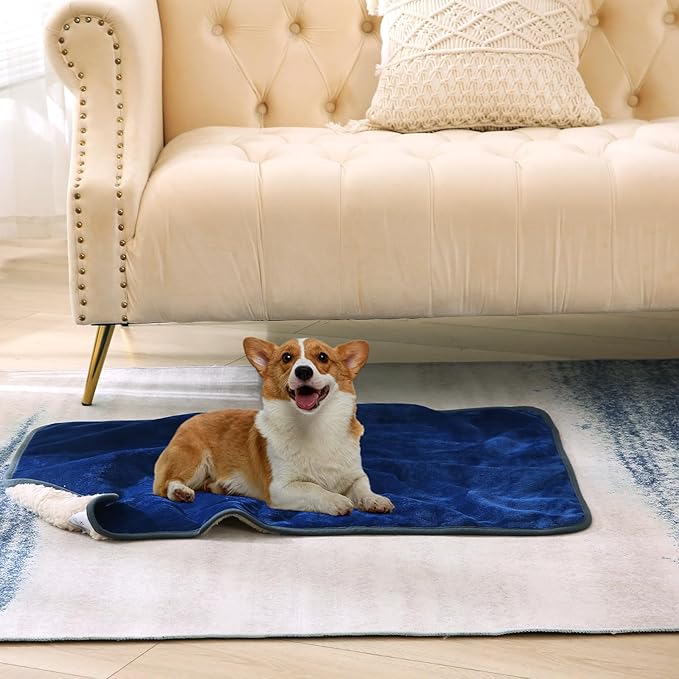 DaysU Waterproof Dog Blanket for Small Dogs 30"x40" Navy