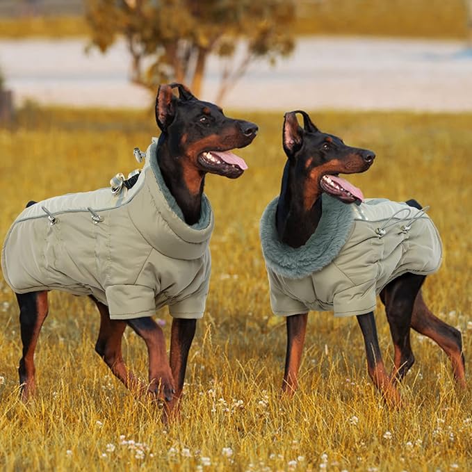 IDOMIK Warm Dog Coats with Harness