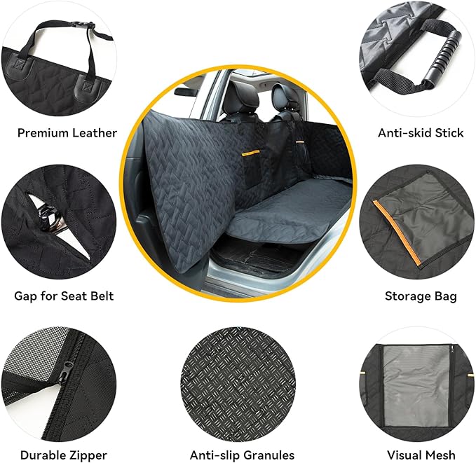 Premium Dog Back Seat and Door Cover for Sedans SUV