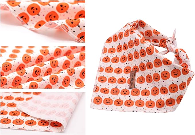 Lionet Paws Halloween Dog Bandana Washable Cotton Handkerchief