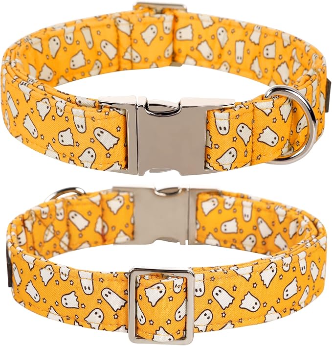 Lionet Paws Halloween Dog Collar with Bowtie 8-12in