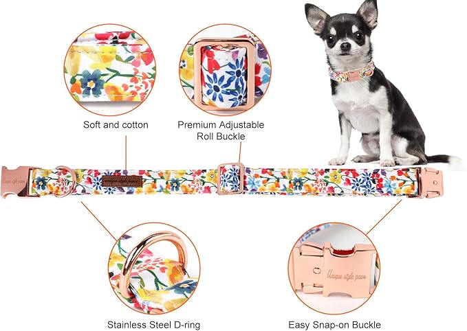 Unique style paws Dog Collar Metal Buckle Collar