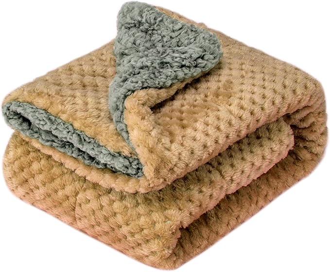 Fuzzy Blanket or Fluffy Blanket for Baby Girl or boy (40" x 48", DG-Mocha)