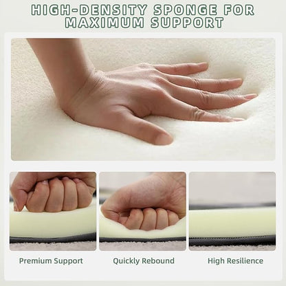 Dog Crate Bed Pad Mat Reversible (Cool&Warm) with Removable Washable Cover 29x18 Inch,