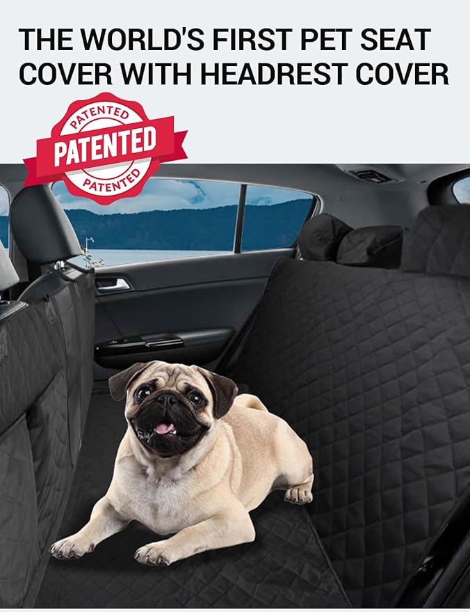 Proadsy 2024 Upgrade Dog Car Seat Cover Custom Fit 2016-2024 Toyota Tacoma Back Seat Extender Waterproof Scratch Proof Durable Black Protector Pet Hammock