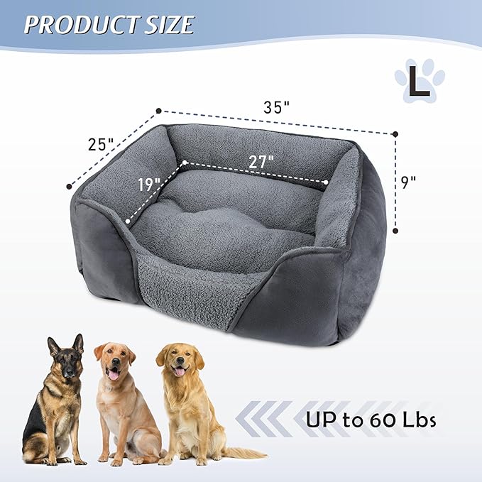 Large Dog Bed for Large Medium Small Dogs 35''x25''