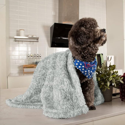MACEVIA Fluffy Fleece Dog Blankets (24x29 Inch,