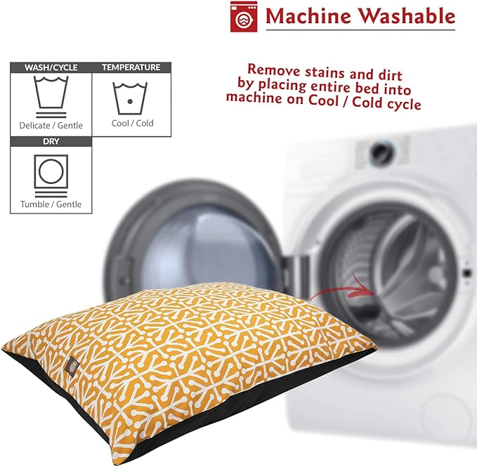 Majestic Pet Rectangle Medium Dog Bed Washable – Non Slip Comfy Pet Bed – Dog Crate Bed Super Value Pillow Dog Bed – Dog Kennel Bed for Sleeping 35 x 28 Inch