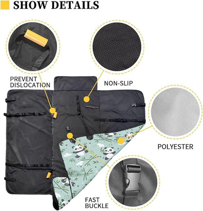 AFPANQZ Cartoon Panda Car Back Seat Cover