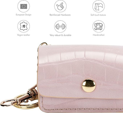 Leather Poop Bag Holder- Versatile Vegan Leather Waste Bag Holder for Dog Poop