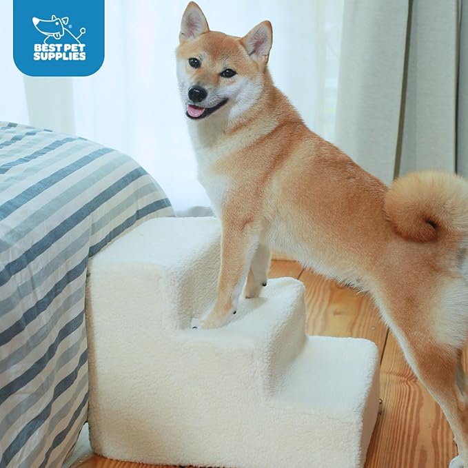 Best Pet Supplies Dog Stairs for Small Dogs & Cats 3-Step