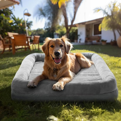 Veehoo XL Dog Bed for Large Dogs 4-Sides Bolster