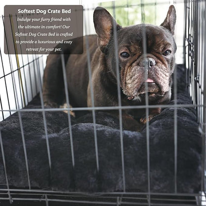 nononfish Crate Beds for Small Dogs Washable Fit Metal Dog Crates or Cage with Zipper 24 inch Anxiety,24 x 18