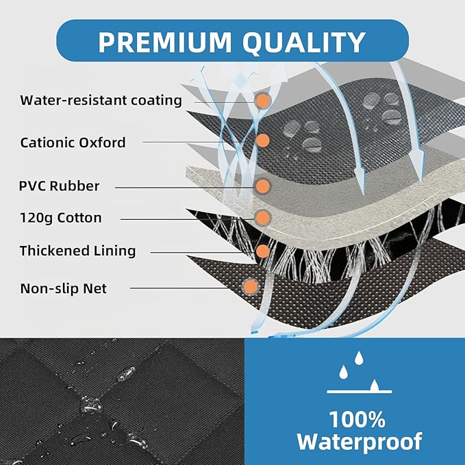 Dog Car Seat Cover for Back Seat 600D Heavy