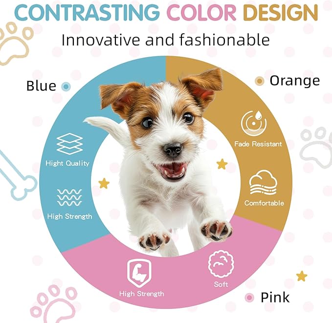 Tri-Color Harness for Medium Dog 3/4''''W x 19''- 25''''