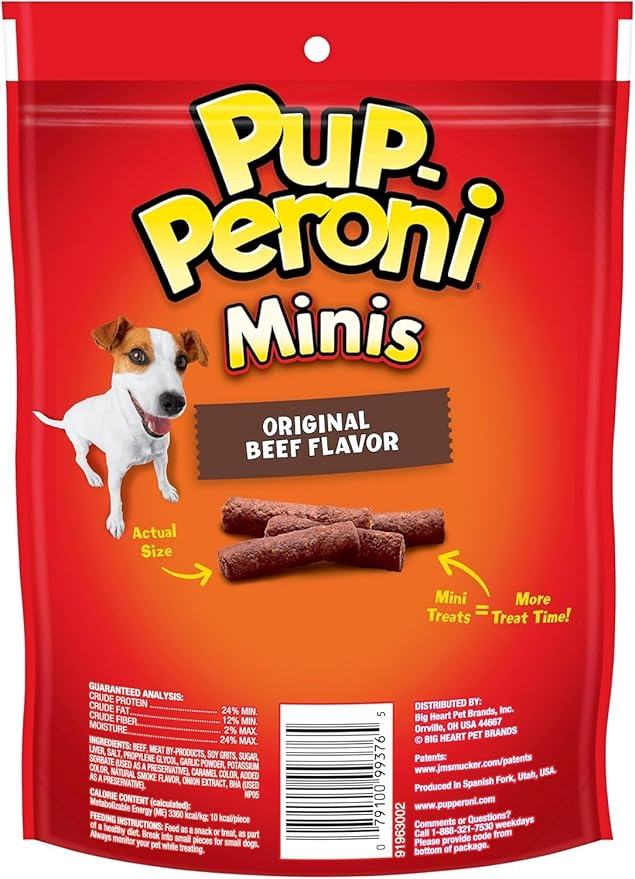 Pup-Peroni Mini Dog Treats, Original Beef Flavor, 5.6 Ounce (Pack of 8), Made with Real Beef