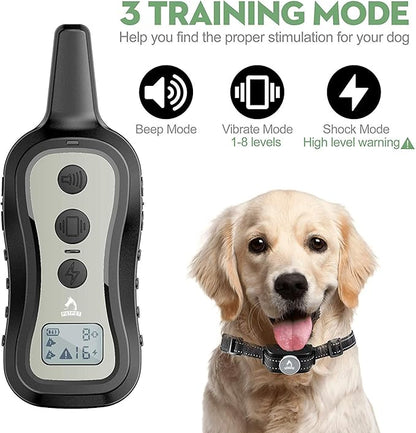 PATPET Dog Training Collar Shock Collar with Remote 3 Training 1000 ft