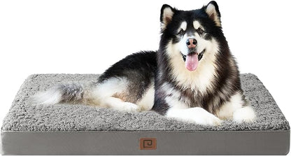 EHEYCIGA Orthopedic Foam Dog Bed 47"L x 29"W x 3.5"Th, Light