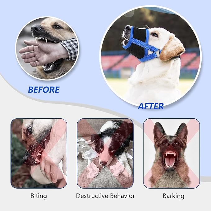 Dog Muzzle XL(Circumference:7''-10.6''in))