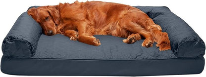 Furhaven Orthopedic Dog Bed for Large Dogs w/ Removable Bolsters & Washable Cover 95 lbs
