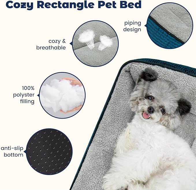 Miguel Dog Bed with Removable Cushion/Pillow for Medium Small Dogs 35 Inch