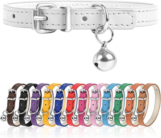 M Dog Collar for Small Dogs Adjustable Dog Collars Cat Collar for Small Medium Large Dogs 1 inch Width (White