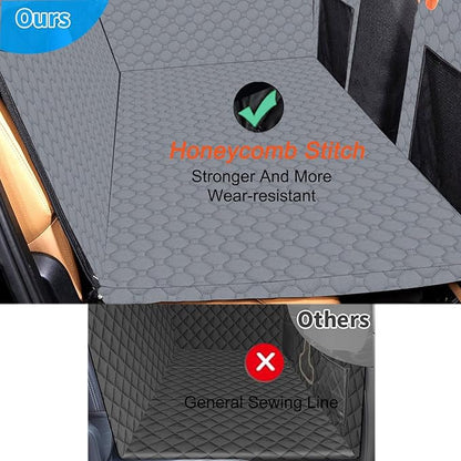 Gerrit Backseat Extender for Dogs Hard Bottom Car Seat Cover for Dogs Pet Cruiser Waterproof & Easy to Clean Dog Car Seat Cover for Back Seat Scratch Resistant for Cars Trucks SUVs