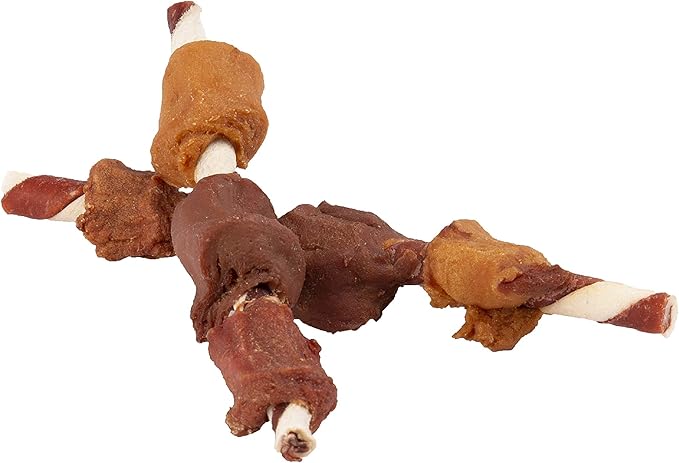 Good'n'Fun Triple Flavored Rawhide Kabobs for Dogs 36 Count (Pack of 12)