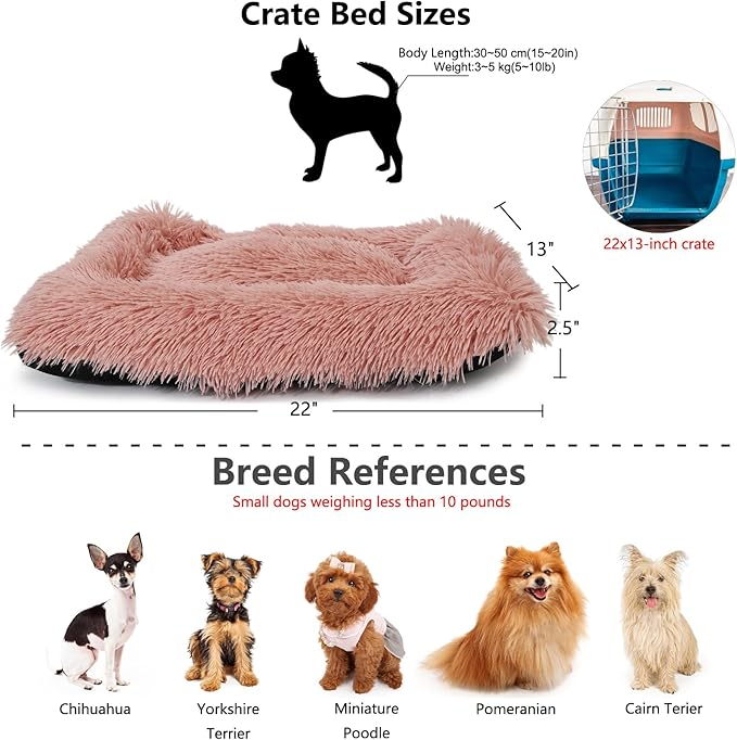 Small Dog Bed for Crate Pink Crate Pad 22 inch
