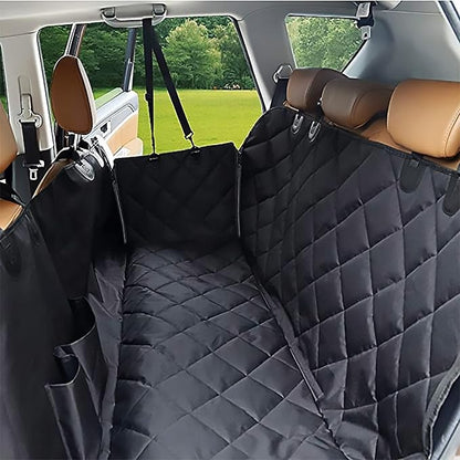 Dog Car Seat Covers for Back Seat Waterproof with Mesh Window Durable Scratchproof Nonslip Dog Car Hammock with Universal Size seat Protector Fits for Cars
