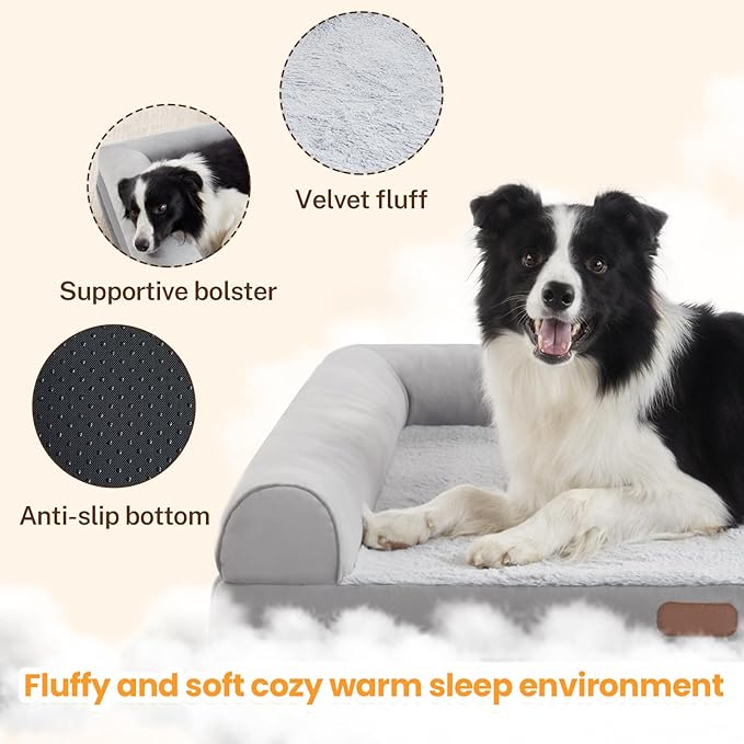 Memory Foam Dog Bed for Large Dogs