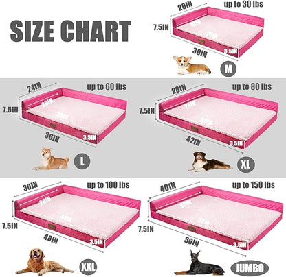Patas Lague Orthopedic Dog Bed for Medium Dogs 36''X24''