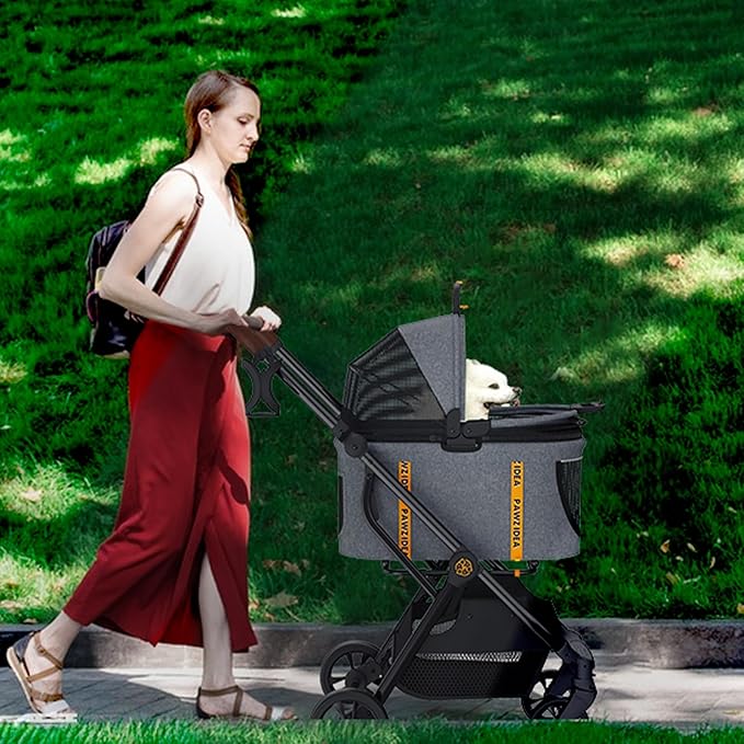 PAWZIDEA Pet Stroller 4 in 1 4 Wheels
