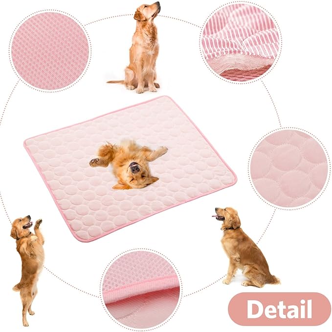 SHEJIZE Dog Cooling Mat Dog Cooling Pad Self Cooling Blanket 28x22inch/70x55cm
