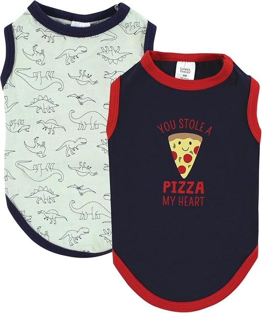 Luvable Friends Dog Pet Dog and Cats Cotton T-Shirts 2pk