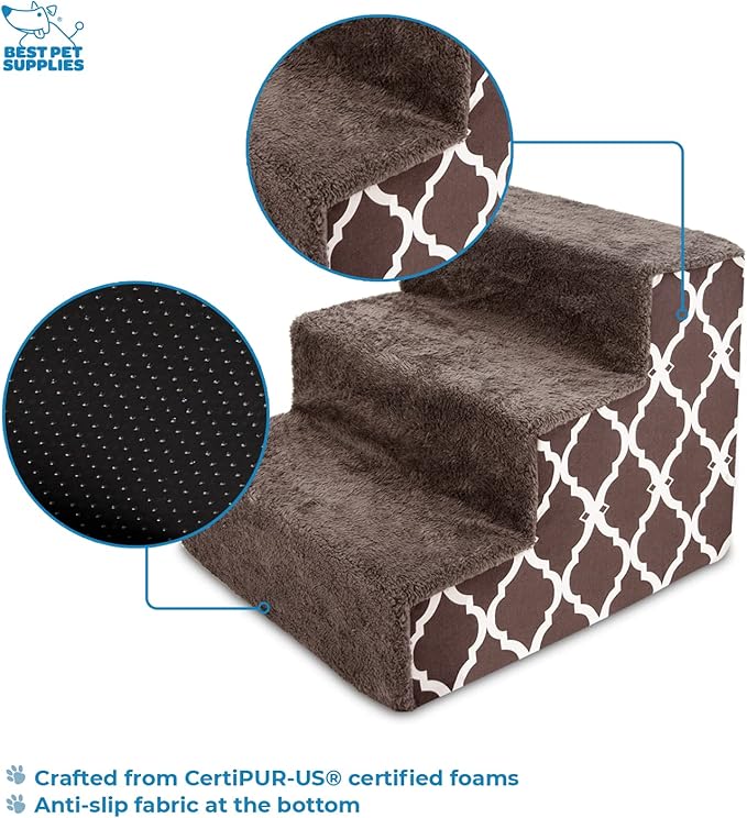 Best Pet Supplies Dog Stairs for Small Dogs & Cats 3-Step
