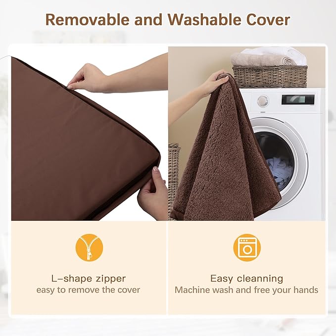 MIHIKK Extra Large Dog Bed with Removable Washable Cover 42 inch