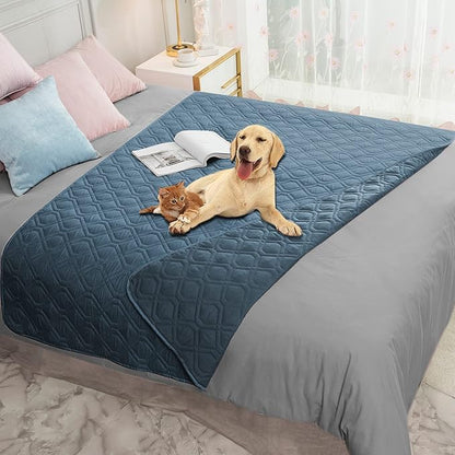 Ameritex Waterproof Blanket Reversible Dog Bed Cover Pet Blanket for Furniture Bed Couch Sofa