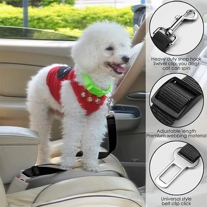 Dog Seat Belts | JHXTZ Pet Seat Belts | 2 Pack Dog Car Seat Belts | Adjustable Pet Seat Belts for Dogs, Cats and Pets(Black)